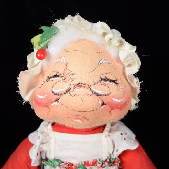 Vtg Annalee Mr & Mrs Santa Claus Calico Christmas Holiday Collectible 1963/1971 - Picture 15 of 16